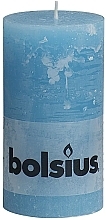 Fragrances, Perfumes, Cosmetics Cylindrical Candle Rustic Aqua, 130/68 mm - Bolsius Candle