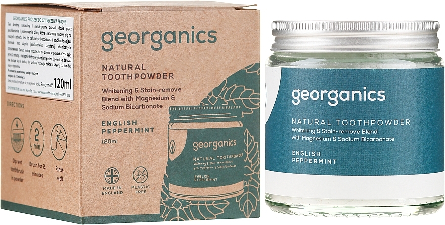 Natural Toothpowder - Georganics English Peppermint Natural Toothpowder — photo N4