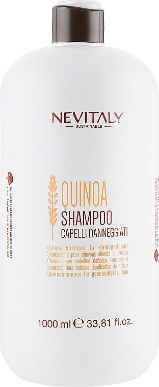 Delicate Shampoo with Organic Quinoa Extract for Damaged Hair - Nevitaly — photo N3