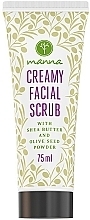 Fragrances, Perfumes, Cosmetics Creamy Facial Scrub with Shea Butter & Olive Seed Powder - Manna Creamy Facial Scrub With Olive Seed Powder