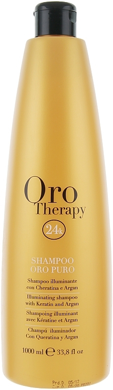 Moisturizing Gold Shampoo - Fanola Oro Therapy Shampoo Oro Puro — photo N1