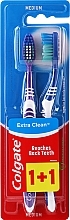 Toothbrush Medium , dark blue + dark purple - Colgate Extra Clean Medium — photo N7