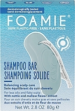 Nettle and Mallow Flower Extracts Bar Shampoo - Foamie Life Balance Shampoo Bar — photo N1