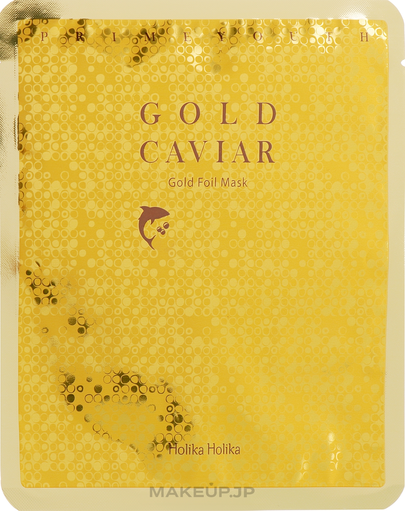 Face Mask with Gold Particles - Holika Holika Prime Youth Gold Caviar Gold Foil Mask — photo 25 g