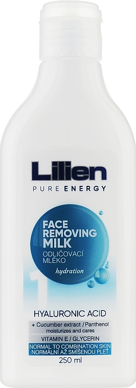 Makeup Remover Milk - Lilien Face Removing Milk Hyaluronic Acid — photo N1