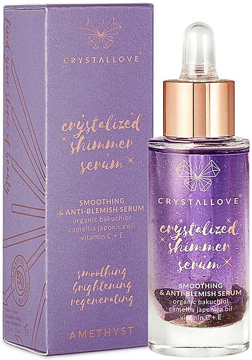 Smoothing, Brightening & Regenerating Face Serum - Crystallove Face Serum With Amethyst & Bakuchiol — photo N1