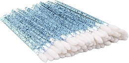 Lip Gloss Applicators in Case, white with blue glitter - Clavier  — photo N2