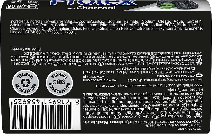 Charcoal Solid Soap - Protex Charcoal Solid Soap — photo N2