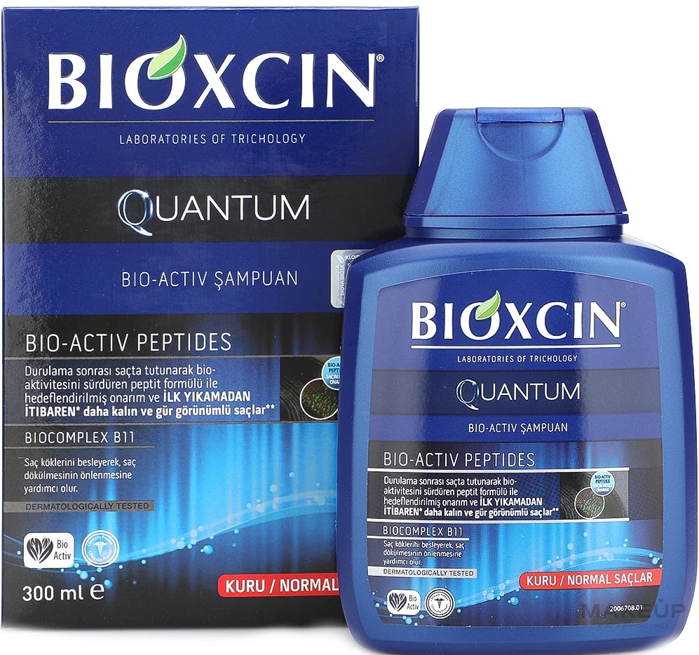 Anti-Hair Loss Shampoo for Dry & Normal Hair - Bioxcin Quantum Shampoo — photo 300 ml