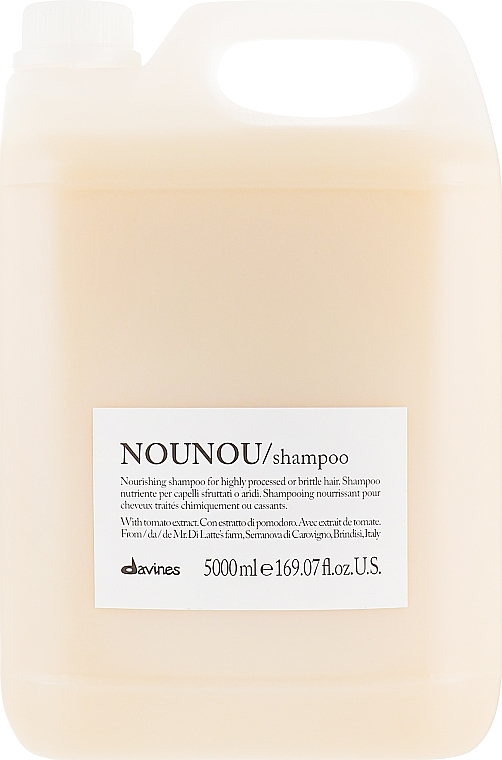 Nourishing Thickening Shampoo for Brittle & Damaged Hair with Tomato Extract - Davines Nourishing Nounou Shampoo With Tomato Extract — photo N2