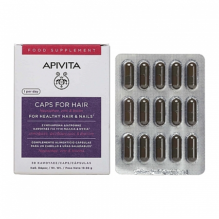 Food Supplement for Hair - Apivita Caps for Hair — photo N2