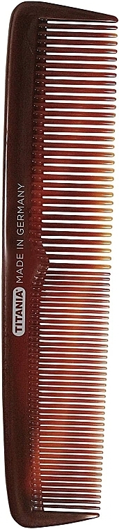 Plastic Comb, 23 cm, brown - Titania Classic Large Hair Comb — photo N1