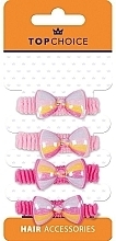 Hair Ties "Bows", 25693, raspberry and pink - Top Choice — photo N1