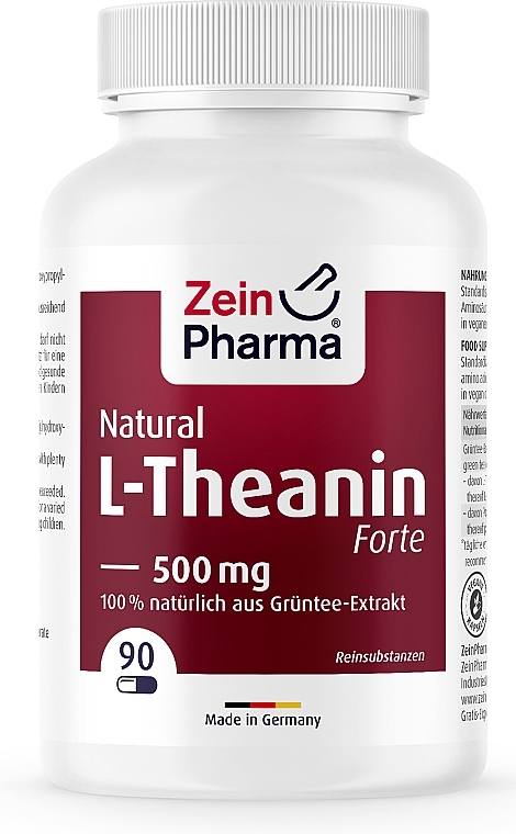 L-Theanin Dietary Supplement 500 MG - ZeinPharma L-Theanin Natural Forte 500mg Capsules — photo N1