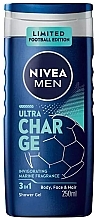 Fragrances, Perfumes, Cosmetics 3in1 Face, Hair & Body Wash - Nivea Men Ultra Charge Limited Football Edition