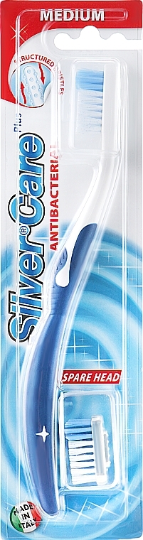 Silver Care Plus Toothbrush, medium, blue - Silver Care — photo N1