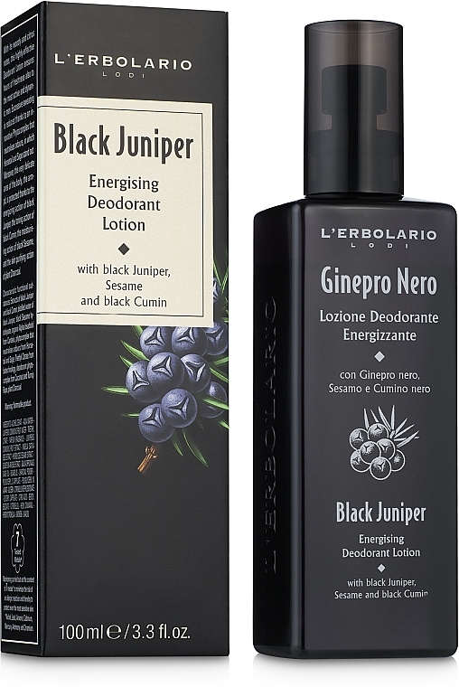 Deodorant Lotion "Black Juniper" - L'Erbolario Black Juniper Energising Deodorant Lotion — photo N1