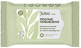 Intimate Wash Wipes for Daily Care - Luba Wipes Refreshing Natural Wipes — photo N1