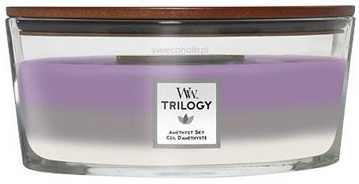 Scented Candle - Woodwick Trilogy Ellipse Candle Amethyst Sky — photo N4