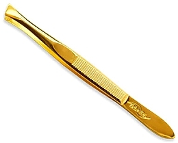 Fragrances, Perfumes, Cosmetics Slanted Tweezers, Gold, 9 cm - Erlinda Solingen Germania