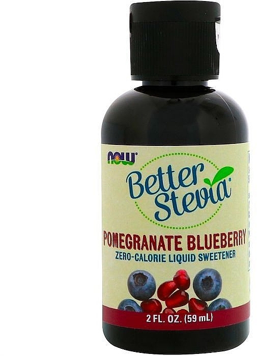 Pomegranate & Blueberry Liquid Sweetener - Now Foods Better Stevia Liquid Pomegranate Blueberry — photo N1