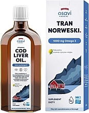 Fragrances, Perfumes, Cosmetics Citrus-Mint Cod Liver Oil Dietary Supplement - Osavi Cod Liver Oil 1000 Mg Omega 3