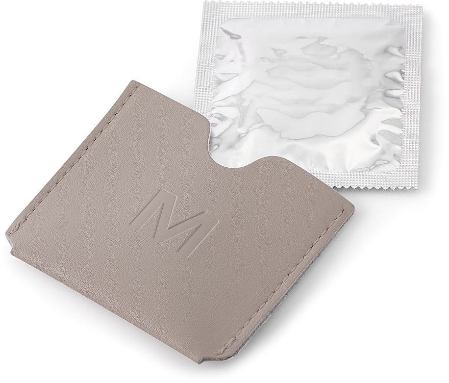 Condom 'Classic' Case, taupe - MAKEUP Condom Holder Pu Leather Taupe — photo N2