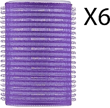 Fragrances, Perfumes, Cosmetics Velcro Rollers, purple 1, 6 pcs - Deni Carte