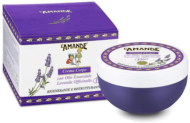 Lavender Body Cream - L'Amande Body Cream Organic Piedmont Lavender — photo N2