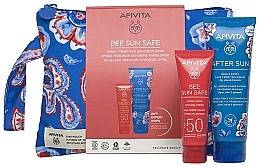 Fragrances, Perfumes, Cosmetics Set - Apivita Bee Sun Safe Gift (f/cr/50ml + gel/100ml + bag)