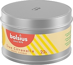 アロマ キャンドル、22H - Bolsius True Citronella Travel Candle — photo N1