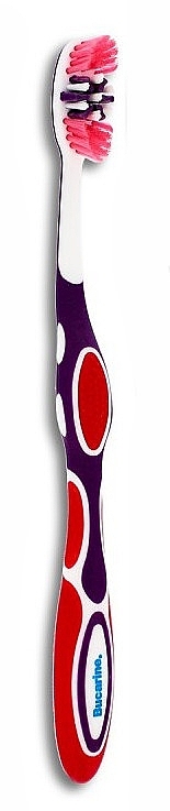 Medium-Hard Toothbrush, purple and red - Wellbee — photo N1