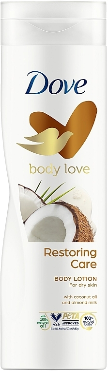Body Lotion "Restoring" with Coconut Oil and Almond Milk - Dove Nourishing Secrets Restoring Ritual Body Lotion — photo N2