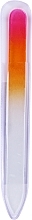 Glass Nail File, pink-orange - Tools For Beauty Glass Nail File With Rainbowr Print  — photo N2