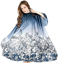 Fragrances, Perfumes, Cosmetics Velcro Hair Clipper, blue with a pattern - Bifull Professional Blue Decorated Court Cape