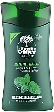 Men Shower Gel Cream with Fresh Mint Extract - L'Arbre Vert Cream Shower Gel — photo N1