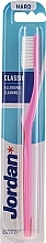 Fragrances, Perfumes, Cosmetics Toothbrush with Hard Bristles "Classic", pink - Jordan Classic Hard Toothbrush