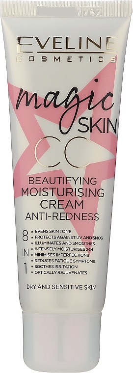 CC-Cream - Eveline Cosmetics Magic Skin CC Moisturising Cream Anti-Redness — photo N2