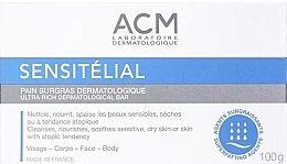 Fragrances, Perfumes, Cosmetics Face and Body Dermatological Soap  - ACM Laboratoires Sensitelial Dermatological Ultra-Rich Bar