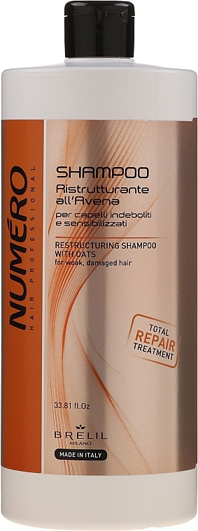 Repair Shampoo - Brelil Numero Brelil Numero Restructuring Shampoo with Oats — photo N3