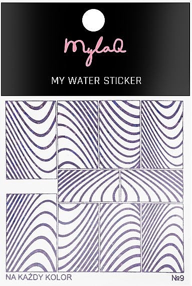 Zebra False Nails 8 - MylaQ My Water Sticker — photo N5
