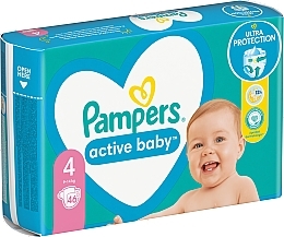 Active Baby 4 Diapers (9-14 kg), 46 pcs. - Pampers — photo N11