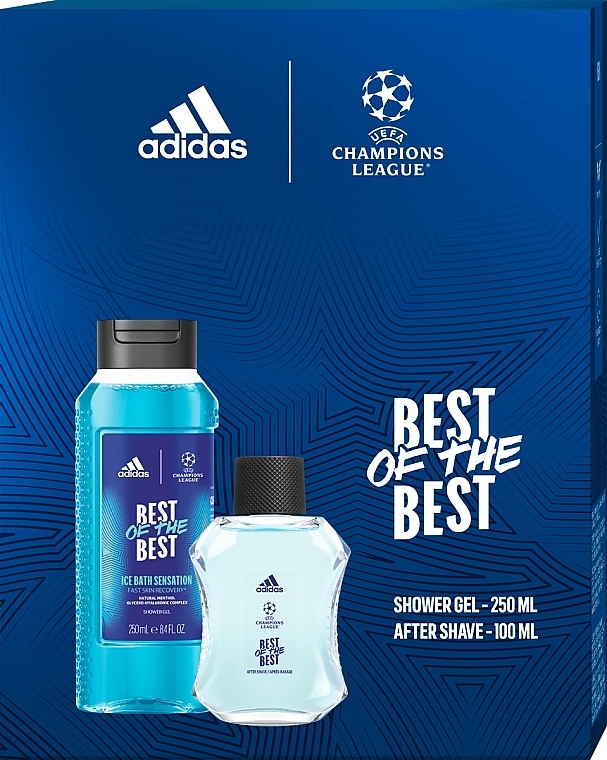 Adidas UEFA 9 Best Of The Best - Set (aft/shave/100ml + sh/gel/250ml) — photo N1