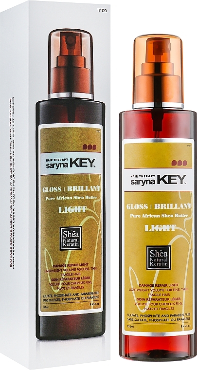 Gloss Spray for Damaged Hair - Saryna Key Gloss Brillant Pure African Shea Butter Light — photo N1