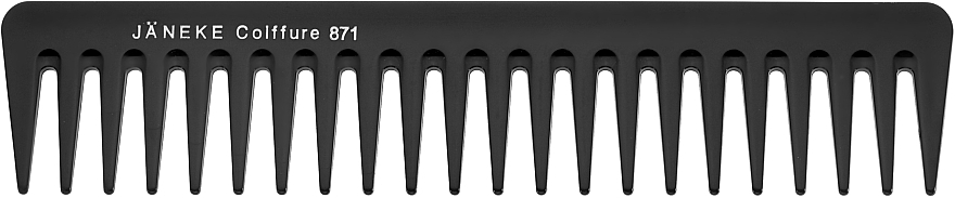 Gel Application Comb, 11x5 cm, black - Janeke Professional Gel Application Comb — photo N4