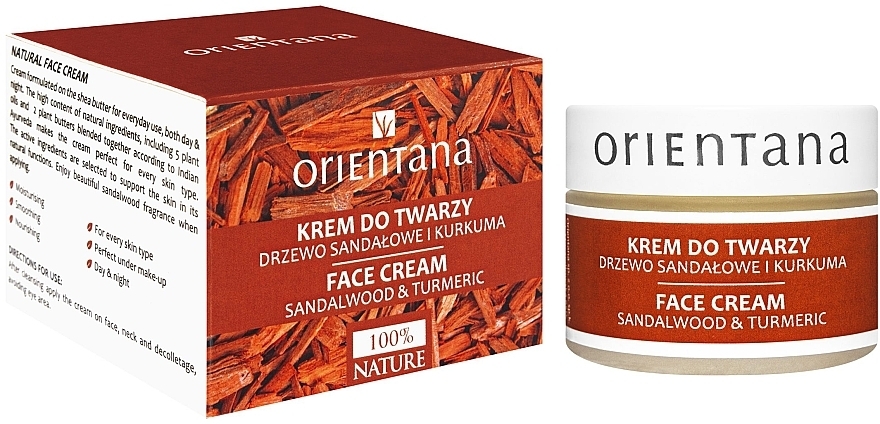 Face Cream "Sandalwood and Turmeric" - Orientana Face Cream Sandalwood & Turmeric — photo N4