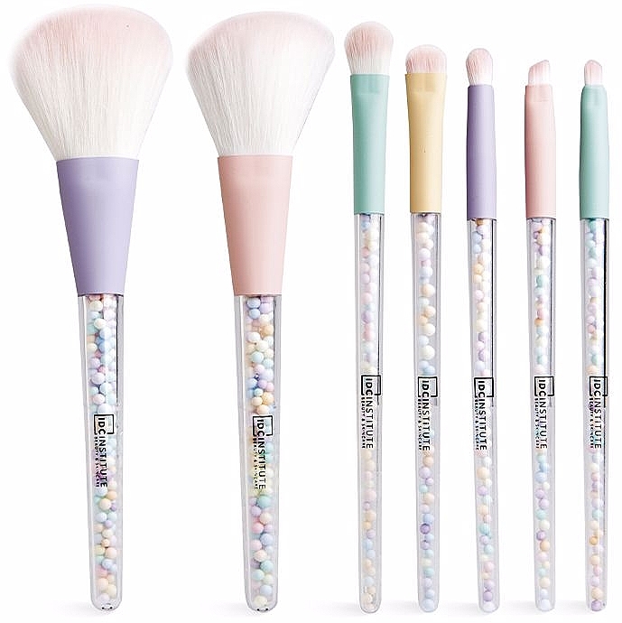 Makeup Brush Set, 7 pcs - IDC Institute Amazing Candy Makeup Brushes Set — photo N1