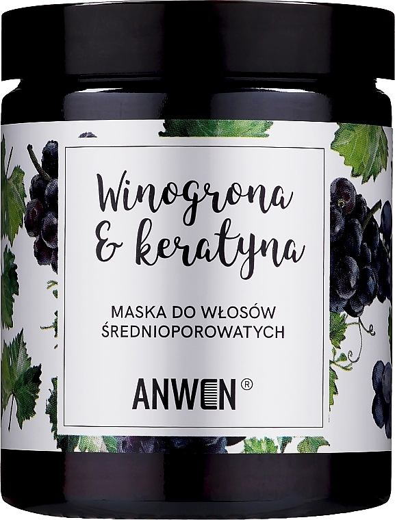 Medium-Porous Hair Mask - Anwen Medium-Porous Hair Mask Grapes and Keratin  — photo N1