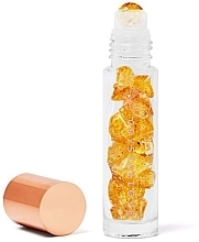Fragrances, Perfumes, Cosmetics Gemstone Cognac Amber Oil Roll-On Bottle, 10 ml - Crystallove Cognac Amber Oil Bottle
