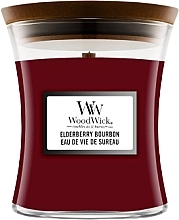 Scented Candle with Bourbon, Fruits & Wood Scent - Woodwick Ellipse Elderberry Bourbon — photo N4